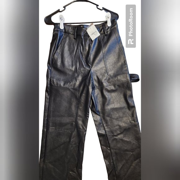 Forever21 PU Leather Cargo Pants - Picture 4 of 6
